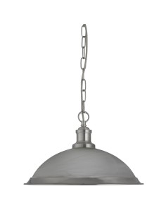 Searchlight® I Пендел Bistro - сатенено сребрист метал и киселинно стъкло I 1 x E27 - 1591SS - Цена | LEDs4economy 2