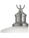 Searchlight® I Пендел Bistro - сатенено сребрист метал и киселинно стъкло I 1 x E27 - 1591SS - 3
