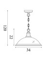 Searchlight® I Пендел Bistro - сатенено сребрист метал и киселинно стъкло I 1 x E27 - 1591SS - 4