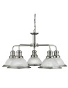 Searchlight® I Пендел Bistro - сатенено сребро и стъкло I 5 x E27 - 1595-5SS