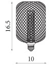Searchlight® I Декоративна крушка Wire Mesh - черен метал I 1 x E27 - 16002BK - 4