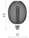 Searchlight® I Декоративна крушка Wire Mesh - черен метал I 1 x E27 - 16003BK - 4