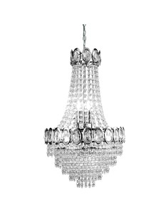 Searchlight® I Полилей Louis Phillipe - хромиран метал и кристал I 6 x E14 - 1611-6CC - Цена | LEDs4economy 2