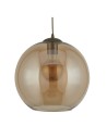 Searchlight® I Пендел Balls - Античен месинг и кехлибарено стъкло I 1 x E27 - 1621AM - 2