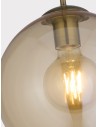 Searchlight® I Пендел Balls - Античен месинг и кехлибарено стъкло I 1 x E27 - 1621AM - 3