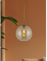 Searchlight® I Пендел Balls - Античен месинг и кехлибарено стъкло I 1 x E27 - 1621AM - 5