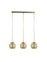 Searchlight® I Пендел Balls Bar - античен месинг и кехлибарено стъкло I 3 x E27 - 1623-3AM - 2