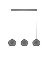 Searchlight® I Пендел Balls - хромиран метал и опушено стъкло I 3 x E27 - 1623-3SM - 2