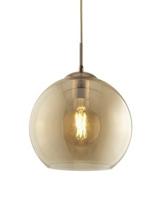 Searchlight® I Пендел Balls - Античен месинг и кехлибарено стъкло I 1 x E27 - 1632AM - Цена | LEDs4economy