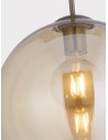 Searchlight® I Пендел Balls - Античен месинг и кехлибарено стъкло I 1 x E27 - 1632AM - 2