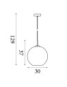 Searchlight® I Пендел Balls - Античен месинг и кехлибарено стъкло I 1 x E27 - 1632AM - 3