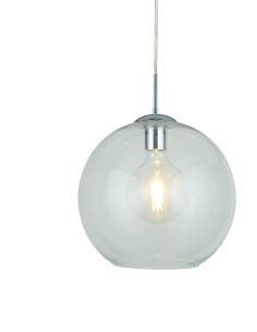 Searchlight® I Пендел Balls - хромиран метал и прозрачно стъкло I 1 x E27 - 1632CL - Цена | LEDs4economy