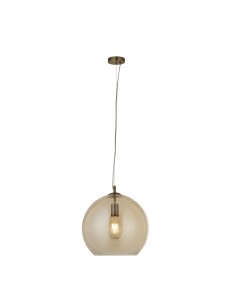 Searchlight® I Пендел Balls - Античен месинг и кехлибарено стъкло I 1 x E27 - 1635AM - Цена | LEDs4economy