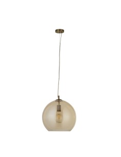 Searchlight® I Пендел Balls - Античен месинг и кехлибарено стъкло I 1 x E27 - 1635AM - Цена | LEDs4economy 2
