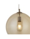 Searchlight® I Пендел Balls - Античен месинг и кехлибарено стъкло I 1 x E27 - 1635AM - 3