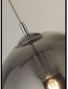 Searchlight® I Пендел Balls - хромиран метал и опушено стъкло I 1 x E27 - 1635SM - 3