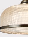 Searchlight® I Пендел Bistro II - античен месинг и стъкло в стил холофан I 1 x E27 - 1682AB - 3
