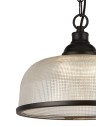 Searchlight® I Пендел Highworth - матово черен метал и стъкло в стил холофан I 1 x E27 - 1682BK - 3