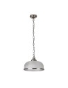 Searchlight® I Пендел Bistro II - сатенено сребро и холофаново стъкло I 1 x E27 - 1682SS - 2