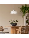 Searchlight® I Пендел Bistro II - сатенено сребро и холофаново стъкло I 1 x E27 - 1682SS - 5
