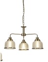 Searchlight® I Полилей Bistro II - античен месинг и стъкло в стил холофан I 3 x E27 - 1683-3AB