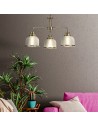 Searchlight® I Полилей Bistro II - античен месинг и стъкло в стил холофан I 3 x E27 - 1683-3AB - 5