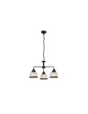 Searchlight® I Пендел Highworth - черен метал и стъкло в стил холофан I 3 x E27 - 1683-3BK
