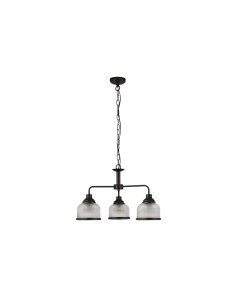 Searchlight® I Пендел Highworth - черен метал и стъкло в стил холофан I 3 x E27 - 1683-3BK - Цена | LEDs4economy 2