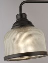 Searchlight® I Пендел Highworth - черен метал и стъкло в стил холофан I 3 x E27 - 1683-3BK - 3