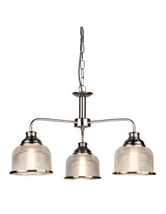 Searchlight® I Пендел Bistro II - сатенено сребро и холофаново стъкло I 3 x E27 - 1683-3SS - Цена | LEDs4economy