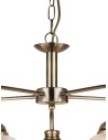 Searchlight® I Полилей Bistro II - античен месинг и стъкло в стил холофан I 5 x E27 - 1685-5AB - 3
