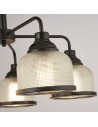 Searchlight® I Пендел Highworth - черен метал и стъкло в стил холофан I 5 x E27 - 1685-5BK - 3