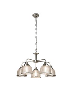 Searchlight® I Пендел Bistro II - сатенено сребро и холофаново стъкло I 5 x E27 - 1685-5SS - Цена | LEDs4economy