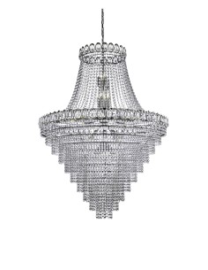 Searchlight® I Полилей Louis Phillipe 2 - хромиран метал и кристал I 28 x E14 - 1711-102CC - Цена | LEDs4economy 2