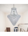 Searchlight® I Полилей Louis Phillipe 2 - хромиран метал и кристал I 28 x E14 - 1711-102CC - 5