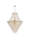 Searchlight® I Полилей Louis Phillipe 2, сатениран месинг с прозрачен цвят I 28 x E14 - 1711-102SB