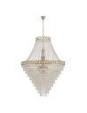 Searchlight® I Полилей Louis Phillipe 2, сатениран месинг с прозрачен цвят I 28 x E14 - 1711-102SB - 2