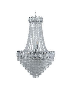 Searchlight® I Полилей Louis Phillipe 1 - хромиран метал и кристал I 8 x E14 - 1711-11CC - Цена | LEDs4economy 2