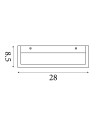 Searchlight® I Аплик Serenity LED Rectangle - хром и матирано стъкло I 1 x LED - 1781CC - 4