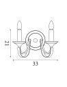 Searchlight® I Аплик Belfry - тъмен бронз и кафяв метал I 2 x E14 - 1842-2BZ - 4