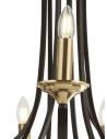 Searchlight® I Пендел Belfry - тъмен бронз и кафяв метал I 9 x E14 - 1849-9BZ - 3