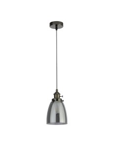 Searchlight® I Пендел Camden - черен хромиран метал и опушено стъкло I 1 x E27 - 1921-1BC - Цена | LEDs4economy 2