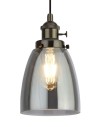 Searchlight® I Пендел Camden - черен хромиран метал и опушено стъкло I 1 x E27 - 1921-1BC - 3