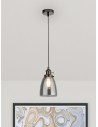 Searchlight® I Пендел Camden - черен хромиран метал и опушено стъкло I 1 x E27 - 1921-1BC - 5