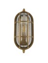 Searchlight® I Външна лампа Bulkhead - масивен месинг и оребрено стъкло I 1 x E27 - 20361PB - 2