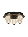 Searchlight® I Asteroid LED плафон, черен метал с прозрачни акрилни топки I 5 x LED - 20923BK