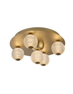 Searchlight® I Asteroid LED плафон, златист метал с прозрачни акрилни топки I 5 x LED - 20923GO - Цена | LEDs4economy
