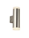 Searchlight® I Външен аплик Metro - сатенено сребриста, метал и стъкло I 2 x LED - 2100SN