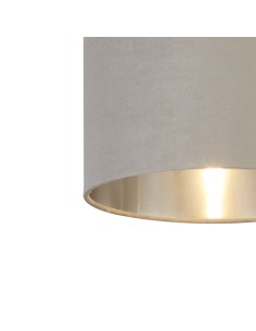 Searchlight® I Абажур - светло сиво кадифе със сребрист вътрешен диаметър 28 см I 1 x Adaptable B22 E14 E27 - 21027GY - Цена | L 2