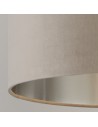 Searchlight® I Абажур - кадифе в бежово със сребрист вътрешен диаметър 28 см I 1 x Adaptable B22 E14 E27 - 21027TA - 3